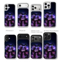 Saja Boys 5 cowboy hat purple art Chris Brown Phone Case Black Electroplated Silver For Iphone 11 To 17