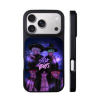 Saja Boys 5 cowboy hat purple art iPhone 17 Pro Max Black Case