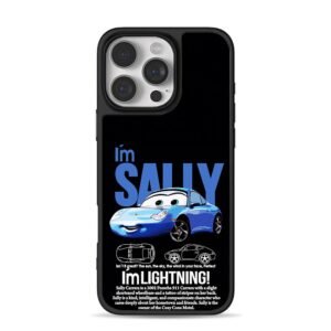 Sally Carrera Porsche from Cars iPhone 16 Pro Max Black Case
