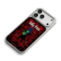 Sally Face guitar on bloody red iPhone 17 Pro Max Electroplated Silver Case2