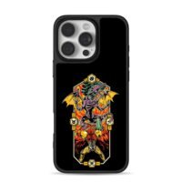 Samus Aran vs Ridley fiery art iPhone 16 Pro Max Black Case