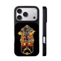 Samus Aran vs Ridley fiery art iPhone 17 Pro Max Black Case