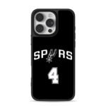 San Antonio Spurs number 4 logo iPhone 16 Pro Max Black Case