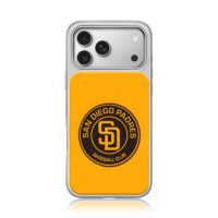 San Diego Padres SD baseball logo iPhone 17 Pro Max Electroplated Silver Case1