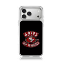 San Francisco 49ers NFC football team logo iPhone 17 Pro Max Electroplated Silver Case1