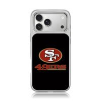 San Francisco 49ers team logo iPhone 17 Pro Max Electroplated Silver Case1