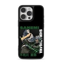 Sanemi Shinazugawa Demon Slayer art iPhone 16 Pro Max Black Case