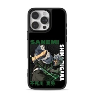 Sanemi Shinazugawa Demon Slayer art iPhone 16 Pro Max Black Case