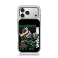 Sanemi Shinazugawa Demon Slayer art iPhone 17 Pro Max Electroplated Silver Case1