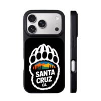 Santa Cruz CA bear paw forest logo iPhone 17 Pro Max Black Case