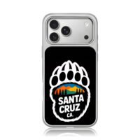 Santa Cruz CA bear paw forest logo iPhone 17 Pro Max Electroplated Silver Case1