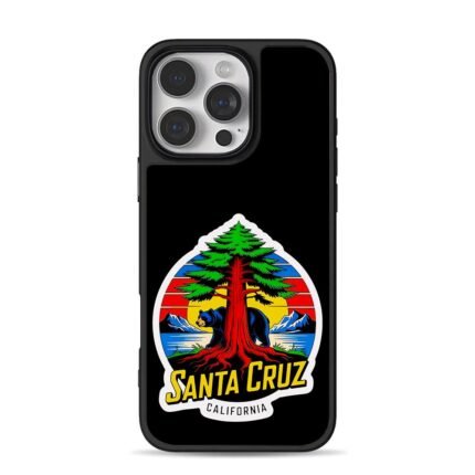 Santa Cruz California bear redwood iPhone 16 Pro Max Black Case