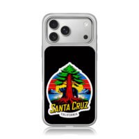 Santa Cruz California bear redwood iPhone 17 Pro Max Electroplated Silver Case1