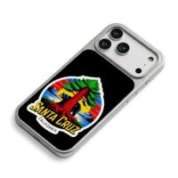 Santa Cruz California bear redwood iPhone 17 Pro Max Electroplated Silver Case2