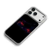 Sasuke Mangekyo Sharingan Red Eyes iPhone 17 Pro Max Electroplated Silver Case2