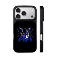 Sasuke Uchiha blue sharingan mask iPhone 17 Pro Max Black Case