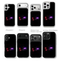 Sasuke Uchiha glowing dual eyes Chris Brown Phone Case Black Electroplated Silver For Iphone 11 To 17