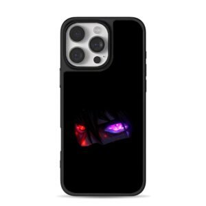 Sasuke Uchiha glowing dual eyes iPhone 16 Pro Max Black Case