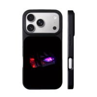 Sasuke Uchiha glowing dual eyes iPhone 17 Pro Max Black Case
