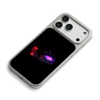 Sasuke Uchiha glowing dual eyes iPhone 17 Pro Max Electroplated Silver Case2