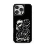Satoru Gojo JJK peace lightning art iPhone 16 Pro Max Black Case