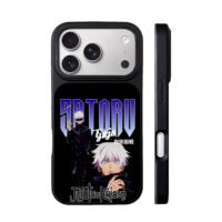 Satoru Gojo Jujutsu Kaisen art iPhone 17 Pro Max Black Case