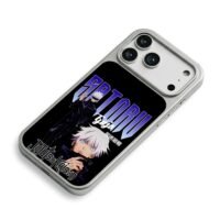 Satoru Gojo Jujutsu Kaisen art iPhone 17 Pro Max Electroplated Silver Case2