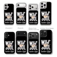 Satoru Gojo Wild Soul anime print Chris Brown Phone Case Black Electroplated Silver For Iphone 11 To 17