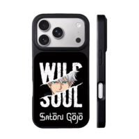 Satoru Gojo Wild Soul anime print iPhone 17 Pro Max Black Case
