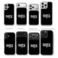 SATX San Antonio Spurs star logo Chris Brown Phone Case Black Electroplated Silver For Iphone 11 To 17