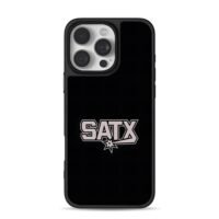 SATX San Antonio Spurs star logo iPhone 16 Pro Max Black Case