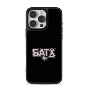 SATX San Antonio Spurs star logo iPhone 16 Pro Max Black Case
