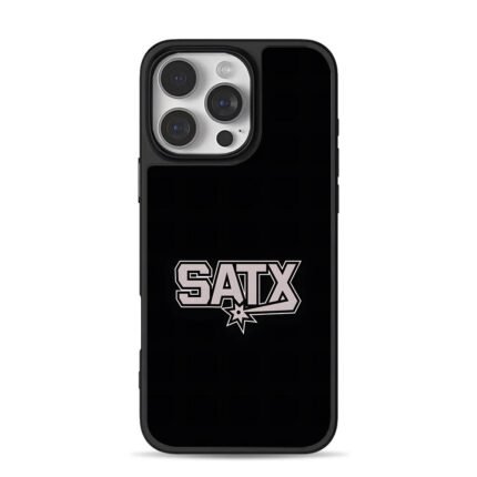 SATX San Antonio Spurs star logo iPhone 16 Pro Max Black Case