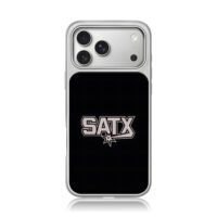 SATX San Antonio Spurs star logo iPhone 17 Pro Max Electroplated Silver Case1