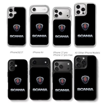 Scania griffin logo and SCANIA text Chris Brown Phone Case Black Electroplated Silver For Iphone 11 To 17