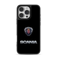 Scania griffin logo and SCANIA text iPhone 16 Pro Max Black Case