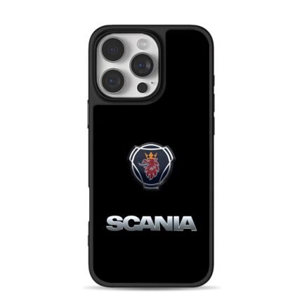 Scania griffin logo and SCANIA text iPhone 16 Pro Max Black Case