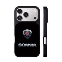 Scania griffin logo and SCANIA text iPhone 17 Pro Max Black Case