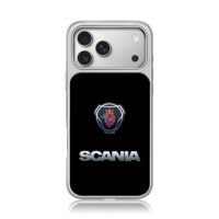 Scania griffin logo and SCANIA text iPhone 17 Pro Max Electroplated Silver Case1