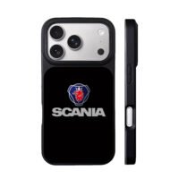 Scania logo red griffin Scania text iPhone 17 Pro Max Black Case