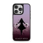 Scarlet Witch silhouette with magic iPhone 16 Pro Max Black Case