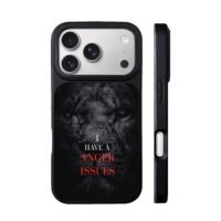 Scarred black lion anger issues iPhone 17 Pro Max Black Case