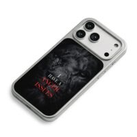 Scarred black lion anger issues iPhone 17 Pro Max Electroplated Silver Case2