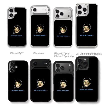 Scarred pixel man Gotta Get A Grip Chris Brown Phone Case Black Electroplated Silver For Iphone 11 To 17