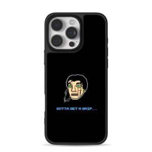 Scarred pixel man Gotta Get A Grip iPhone 16 Pro Max Black Case