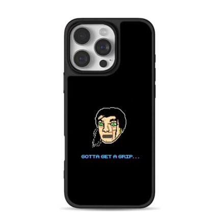 Scarred pixel man Gotta Get A Grip iPhone 16 Pro Max Black Case