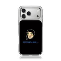Scarred pixel man Gotta Get A Grip iPhone 17 Pro Max Electroplated Silver Case1