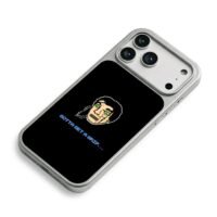 Scarred pixel man Gotta Get A Grip iPhone 17 Pro Max Electroplated Silver Case2