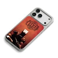 Sci fi shotgunner red alien logo iPhone 17 Pro Max Electroplated Silver Case2