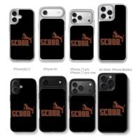 SCOOB jumping spotted brown dog Chris Brown Phone Case Black Electroplated Silver For Iphone 11 To 17